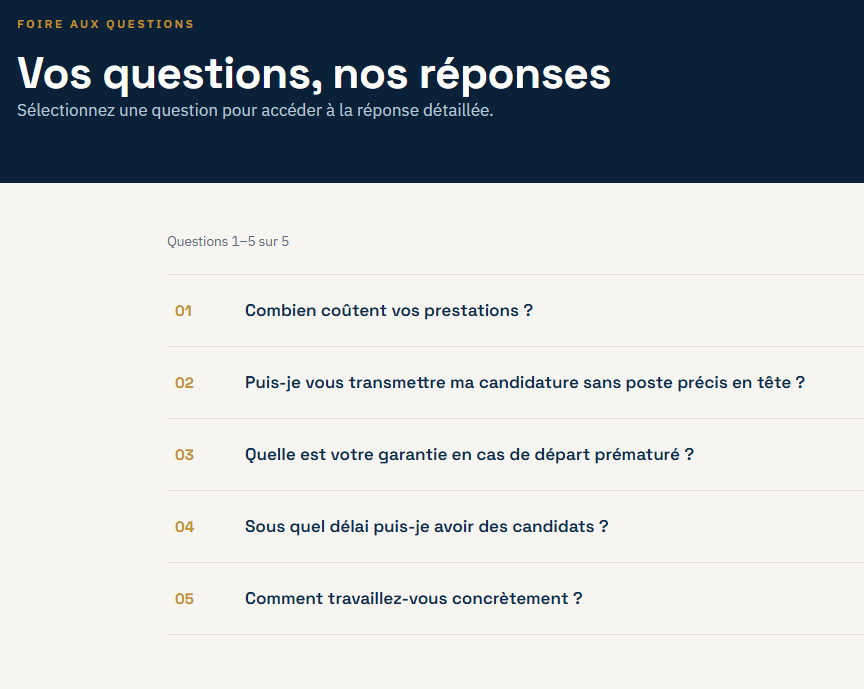 Solutions apport&eacute;es